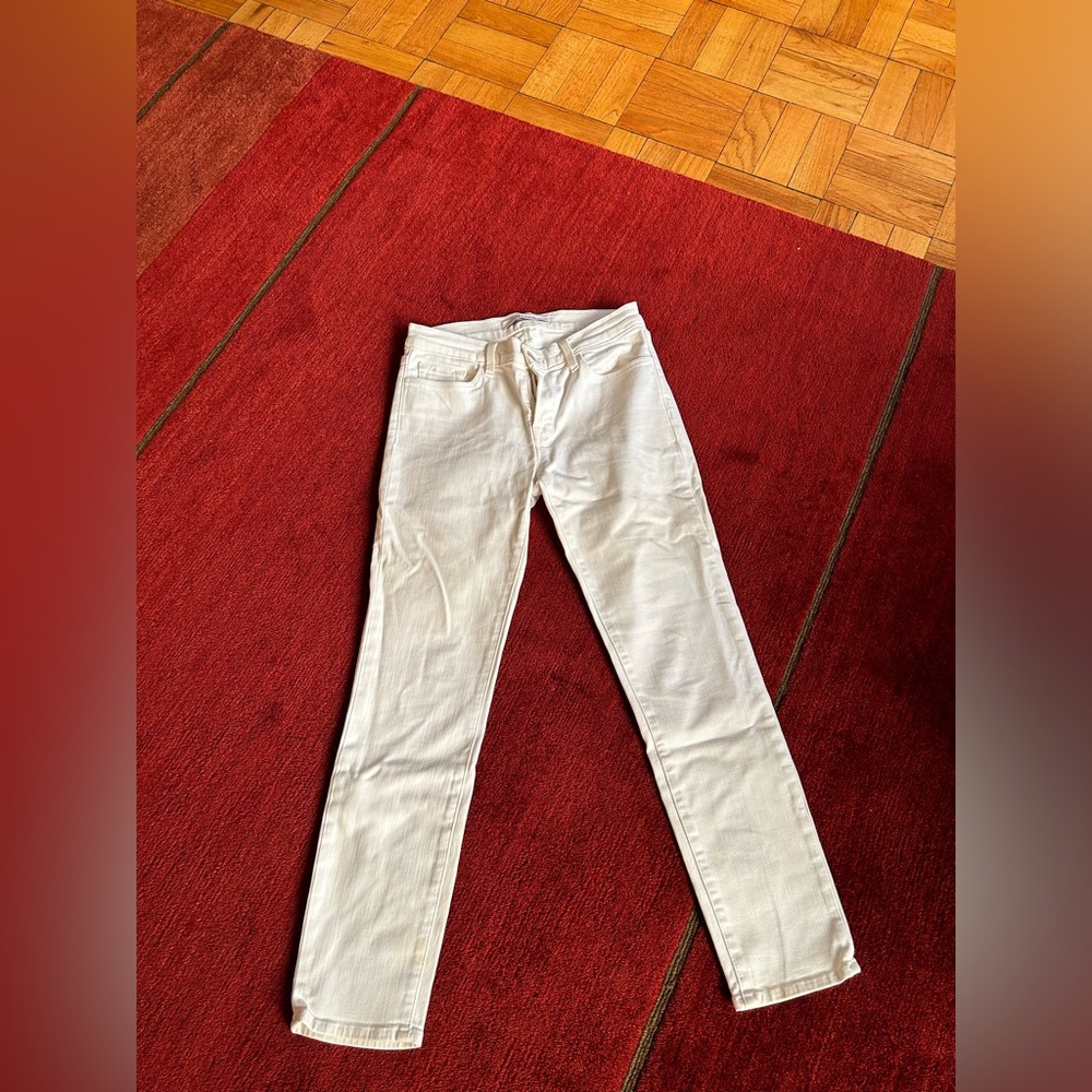 J Brand white stretch skinny jeans size 27